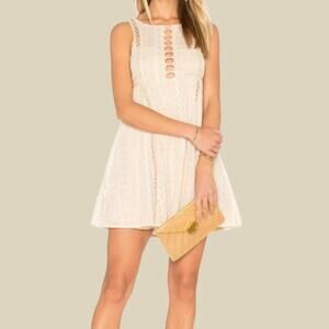 Free People Cream Mini Dress